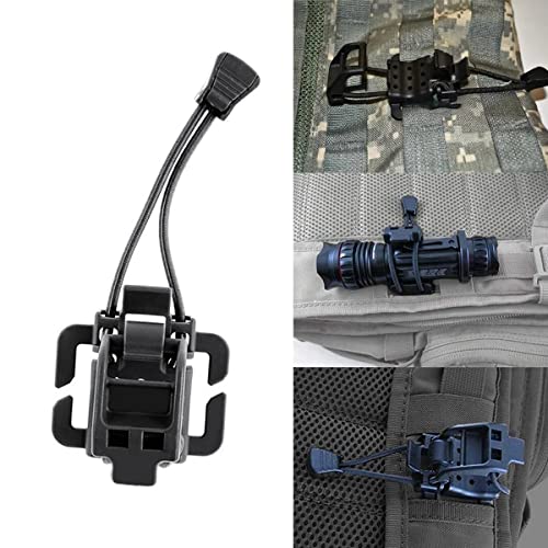 Black Tactical Molle Clips Set for Backpack & Vest - 4 Pieces