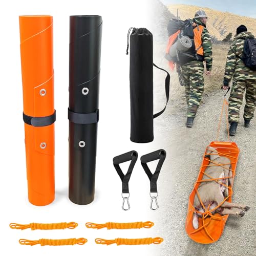 2-Pack Heavy-Duty Deer Drag Sleds - Waterproof Hunting Mats 73" x 22.8"