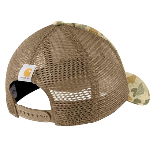 Carhartt Men's Canvas Mesh-Back Camo Cap, Beach Signature Camo, One Size