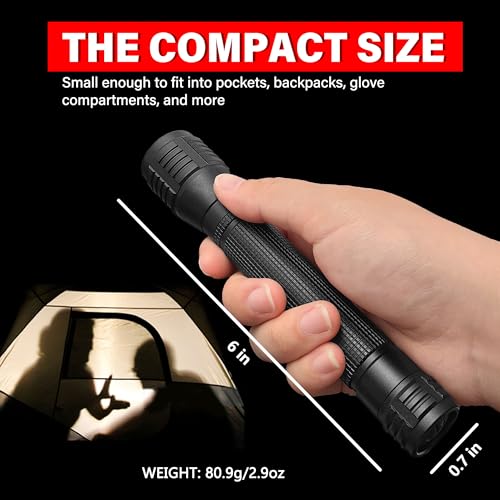 High Lumens Zoomable LED Flashlight, 3 Modes, AA Battery Powered ? Powerful for Camping, Outdoor, and Emergency Use,2-Pack