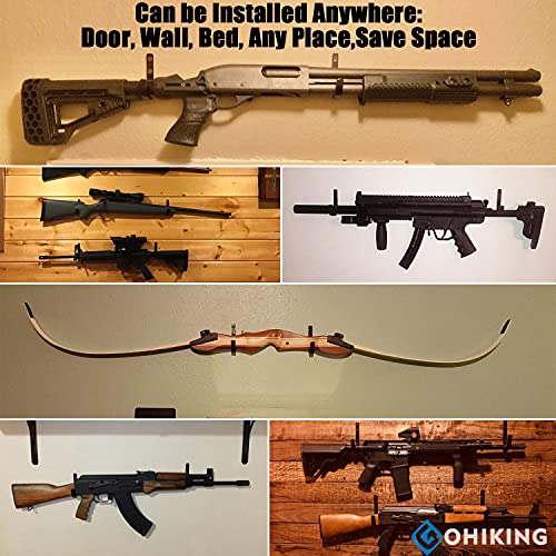 Gun Rack Storage Hooks for Rifles & Shotguns - Black 1 Set