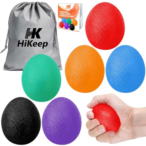 Stress Balls for Adults - 6 Pack Grip Strength Trainers