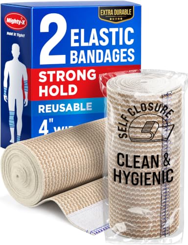 Premium Elastic Bandage Wrap - 4” (2pk) Self-Closing Compression