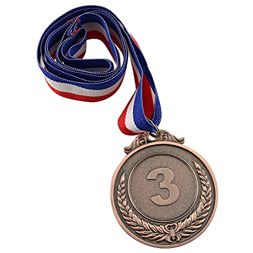50mm Zinc Alloy Award Medals - Gold, Silver & Bronze Set