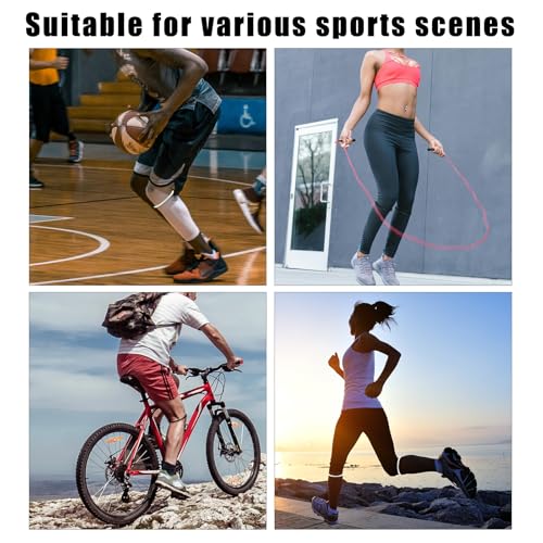 Patellar Tendon Support Straps - 4 Pack in Black & Luminous White