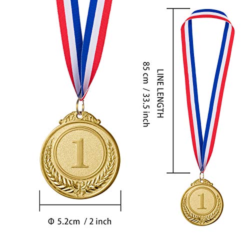 12 Piece Gold Silver Bronze Winner Medals Set for Competitions