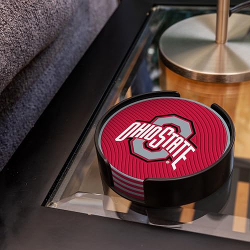Ohio State Buckeyes Coaster Set - Durable 4-Pack with Non-Slip Design