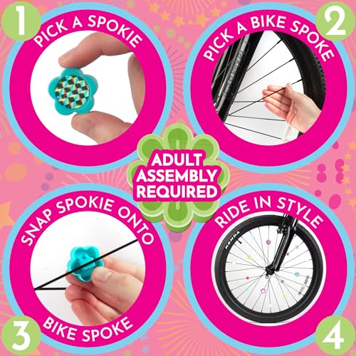 24pc Kids Bike Spoke Decorations - Flower & Star Designs