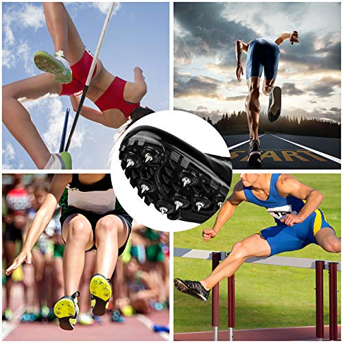 1/4 Inch Track and Field Spikes - 20 Piece Set with Wrench - Silver