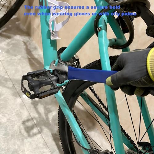 4-in-1 Bicycle Pedal Wrench with Non-Slip Grip - 15mm/9/16"
