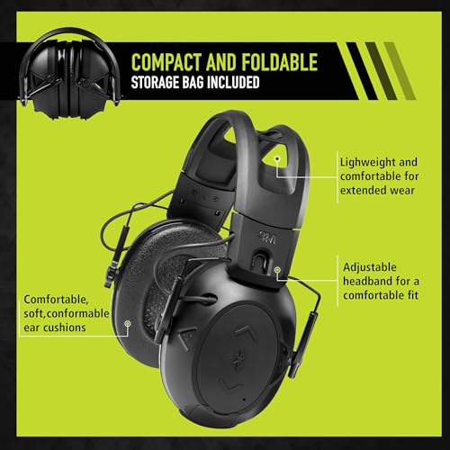 Bluetooth Hearing Protection Ear Muffs - 25 dB NRR