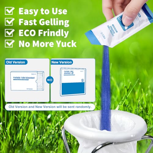 Absorbent Gel Powder for Portable Toilets - 0.35 Ounce Pack of 25