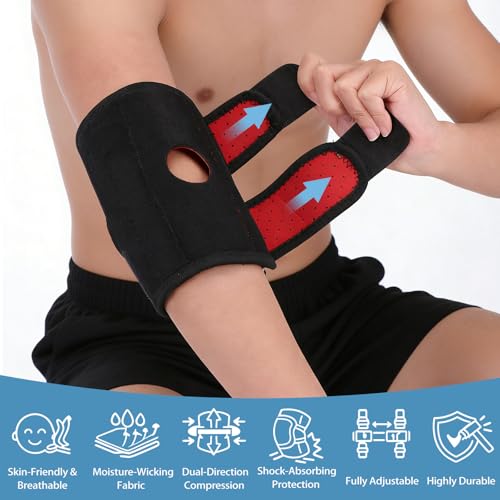 Elbow Brace for Tendonitis & Tennis Elbow Support - Adjustable Sleeve