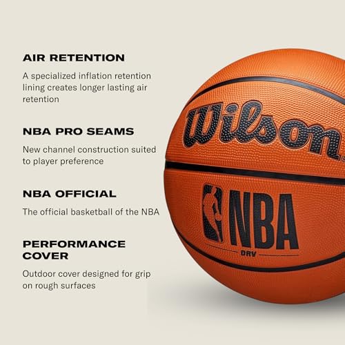 Wilson NBA DRV Series Basketball - Size 6, Outdoor Durability