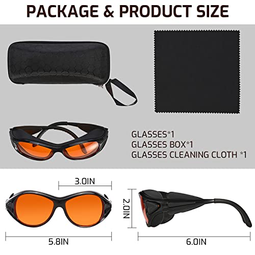 UV Safety Glasses for 90-490nm UV Light Protection, Anti-Fog & Impact-Resistant