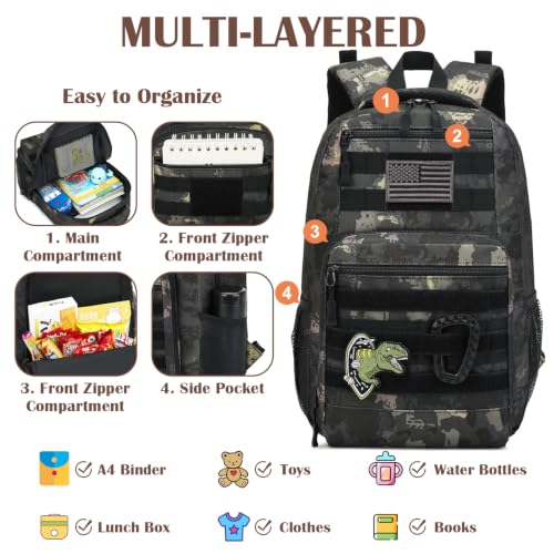 Kids Tactical Molle Backpack for School & Outdoor Activities