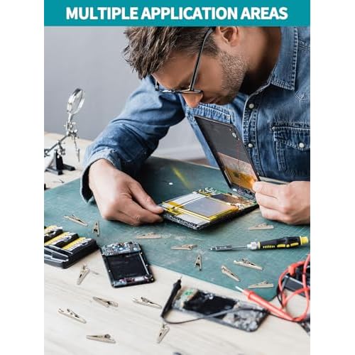 100 PCS Metal Alligator Clip, 35mm Spring Clamps Test Line Crocodile Clip Silver Tone Alligator Clips Nickel Plated Crocodile Clamps, Used In Laboratory Electric Testing Work And Cable Lead