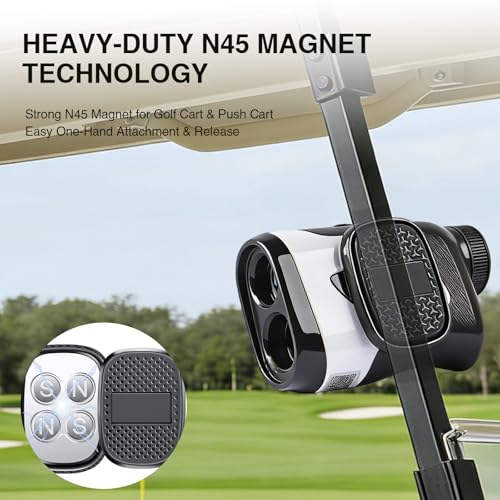 Magnetic Golf Rangefinder Holder Mount - Black