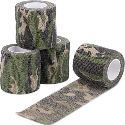 DROK 4/10 Roll Camo Tape Wrap, Camouflage Self-Adhesive Stick Bandage