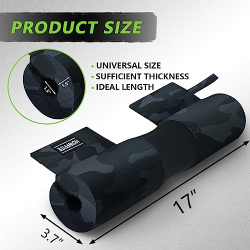 Howffite Blue Camo Barbell Pad for Squats & Hip Thrusts, Anti-Slip Fitness Cushion
