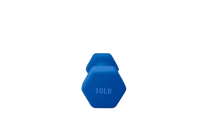 doubob Weights Dumbbells set of 2 Fitness for Man Woman Home Gym Health Exercise 10LB Blue Rubber Hex Dumb Bells