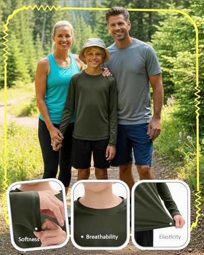Boys' Compression Shirts - 3 Pack in Black, Royal Blue, Army Green - Medium