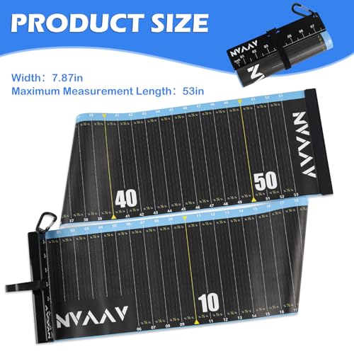 53in Fish Ruler with 1/4-Inch Increments – Waterproof PVC Measuring Board