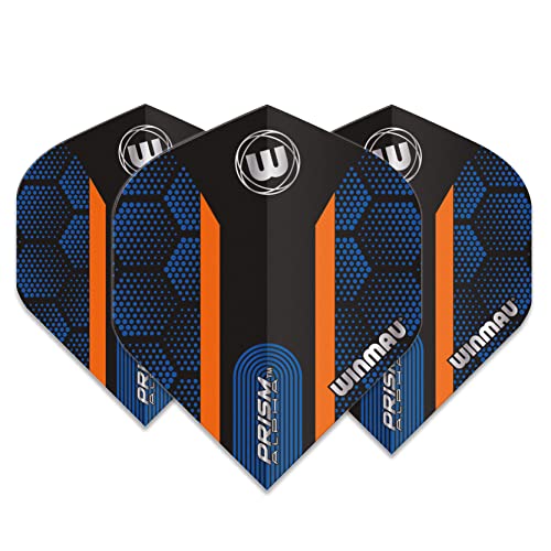 Prism Alpha Hexagon Dart Flights - Blue & Orange Extra Thick Standard