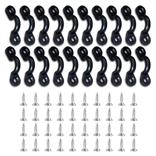 Premium Nylon Bungee Deck Loops Kit - 20Pcs with Stainless Steel Screws