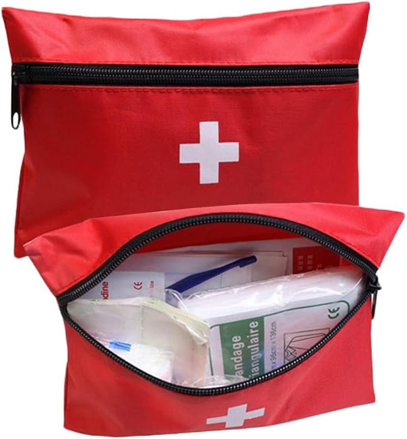 Mini First Aid Bag - Empty Nylon Pouch, 5.9 x 3.9 Inch