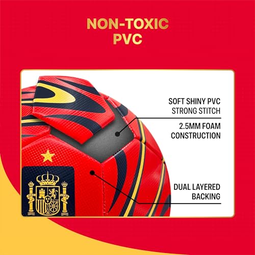 Official Size 5 Spanish National Team Soccer Ball - Red
