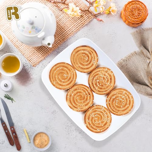 R-kay 6 Pack White Serving Tray - 12.75 x 8.25 Trays for Food Heavy