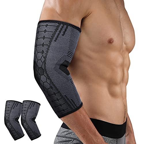 Elbow Compression Sleeve - Small Black Elbow Brace for Tendonitis