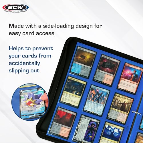 Trading Card Binder Sleeves - 9-Pocket Holder, Blue