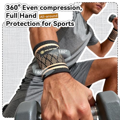 Copper Wrist Compression Sleeve - Breathable Support for Pain Relief (Small)