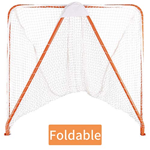 Foldable Portable Lacrosse Goal Net - 6x6x7FT for Practice