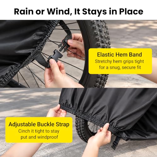 Favoto Waterproof Bike Cover XL for 1 or 2 Bikes Black