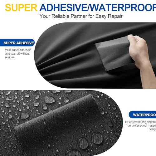 Self Adhesive Fabric Repair Tape - Black 4" x 71"