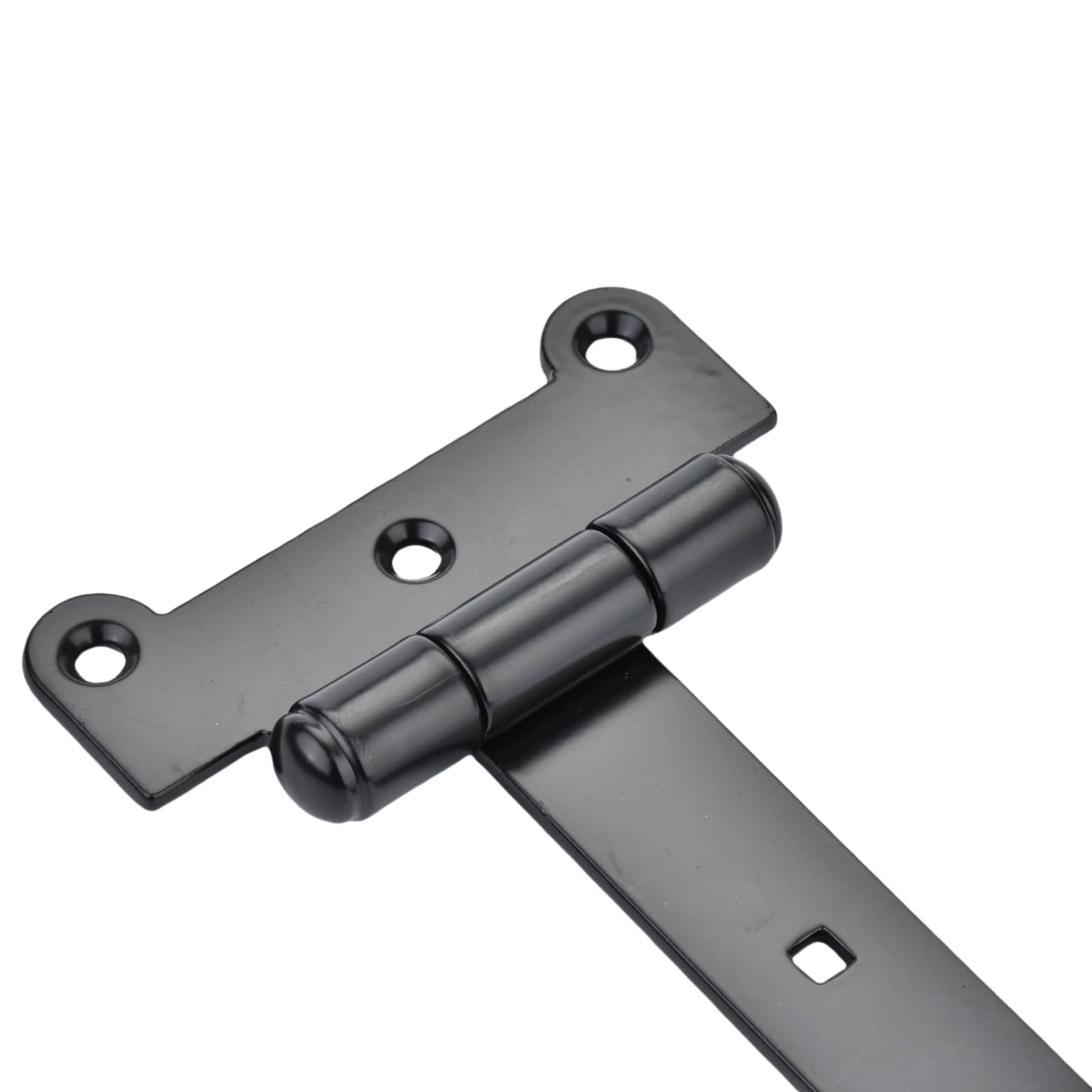 PAGOTORTAUS 24 inch Black Heavy Duty Gate Hinges,4mm Thick Iron Barns Door Hinges with 40 Mounting Screws,T-Shaped Heavy Duty Hinges fits for Sheds Barns Garden gate Garage Door (4pcs) ﻿