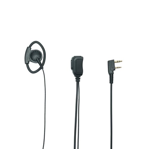 HEOPBIRD Walkie Talkie Earpiece with mic Ptt Headset Compatible with Walkie Talkie Brands Baofeng,Kenwood,Puxing,Wouxun 2 Way Radio 2 pin D Shape Accessories,2 Pack