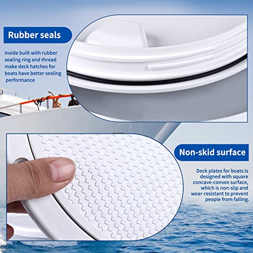 4 Inch Round Non-Slip Boat Hatch with Detachable Cover