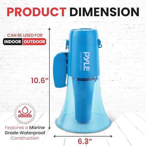 40W Rechargeable Megaphone with Siren & LED Lights - One Size