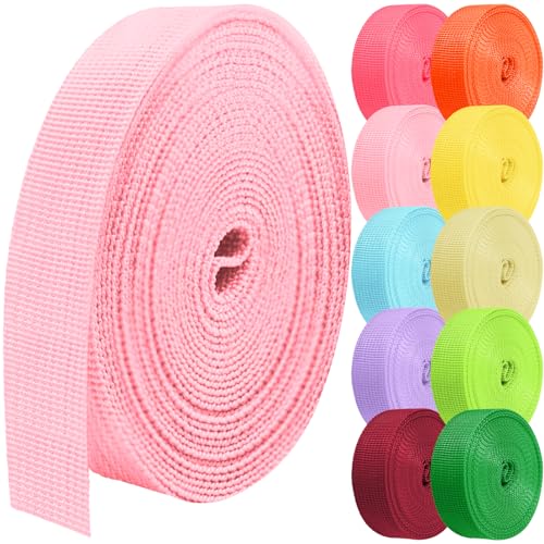 Polypropylene Webbing Strap - Light Pink 1.5 In x 5 Yards