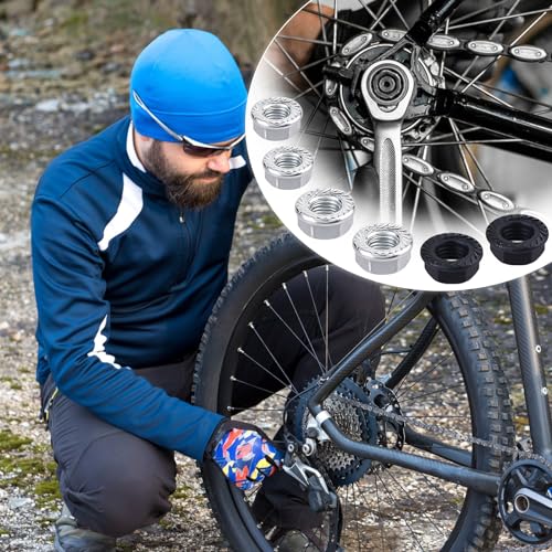 12-Piece Bike Axle Nut and Safety Washer Kit - M8/M9.5/M10