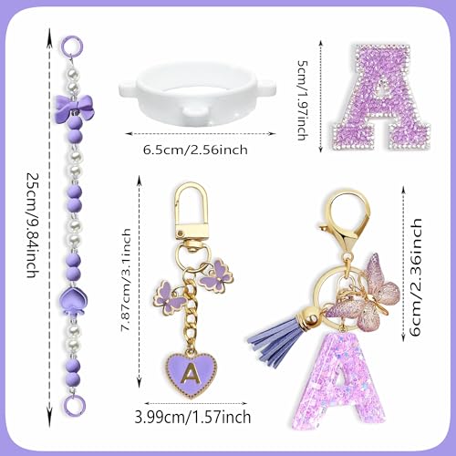5-Piece Water Bottle Accessory Set for 24-40oz Tumblers - Purple / V