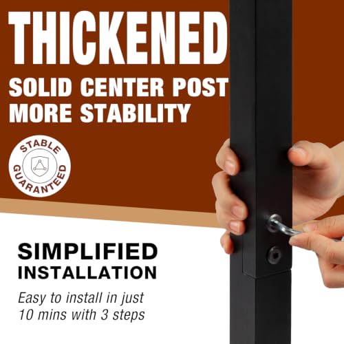 Ghosthorn Black Rotating Fishing Rod Holder for Garage Storage, 360° Spin, Holds 16 Rods