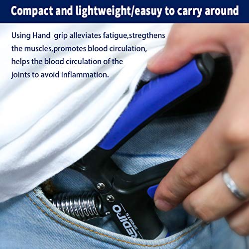Adjustable Hand Grip Strengthener - 2 Pack Forearm Exerciser 20-90lbs