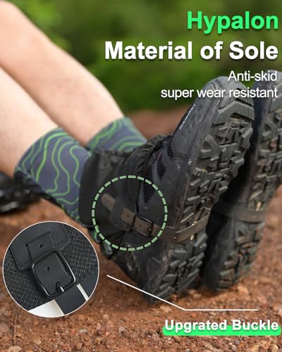 Waterproof Low Ankle Gaiters for Hiking - Line Green, Size 5-11