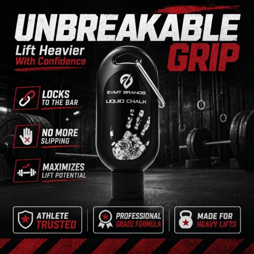 Liquid Chalk for Weightlifting, Rock Climbing & Gymnastics - Mess-Free Grip