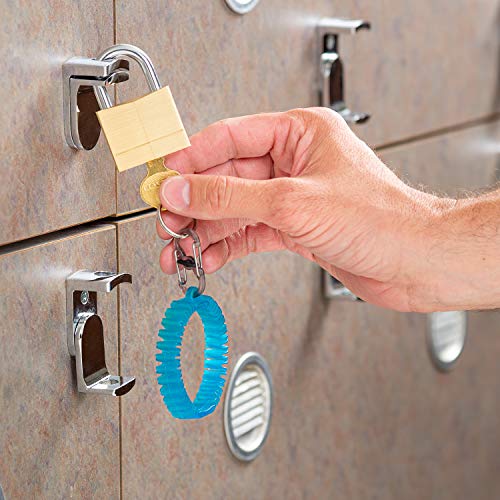 Stretch Wristband Key Chain with S-Biner Clip - Blue